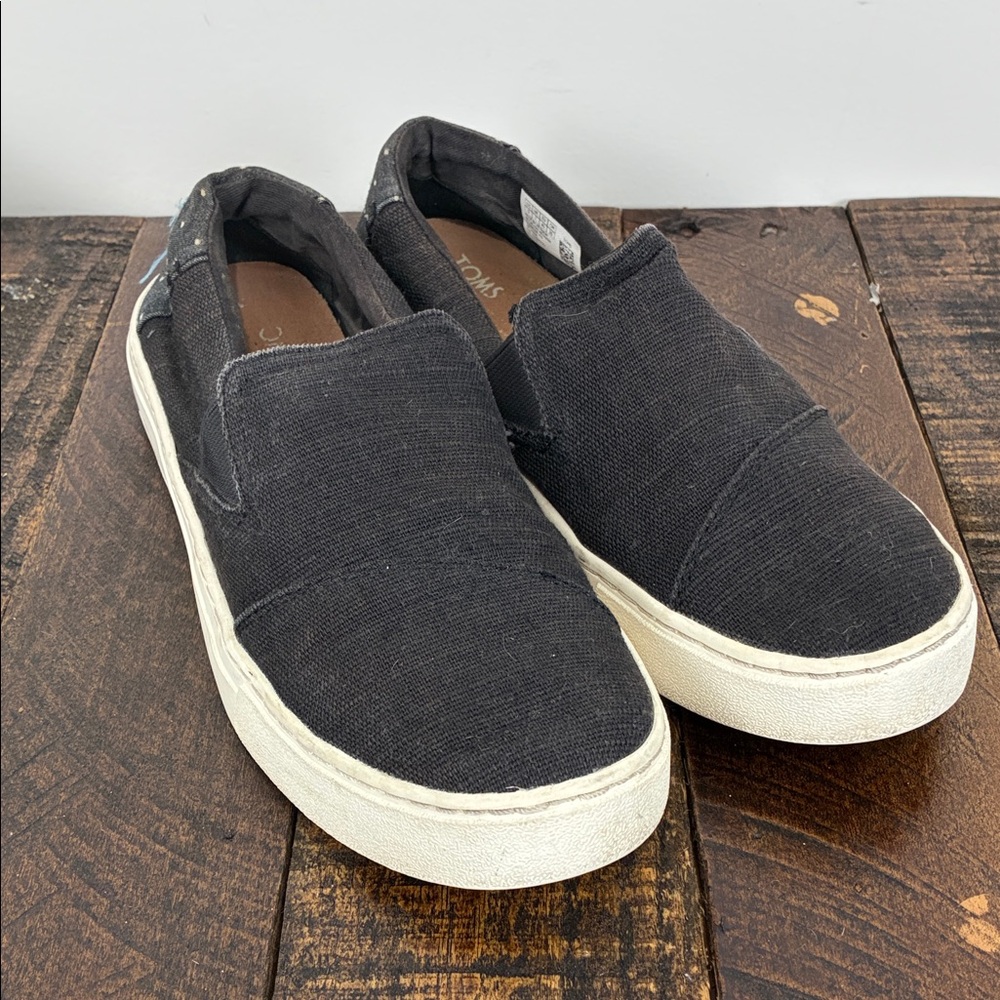 TOMS Black Slip-On Platform Sneakers